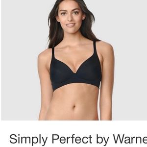 Simply Perfect by Warners Breathable Wireless Bra, black, 40D
